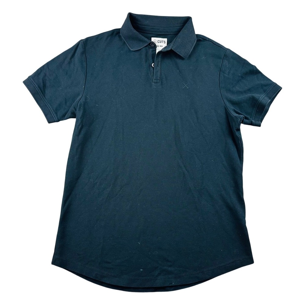 Cuts Polo Shirt Men S Curve-Hem Black 100% Pima Cotton Short Sleeve Pique